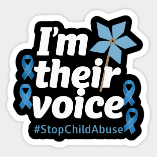 Child Abuse Prevention month awareness I'm Their Voice Sticker